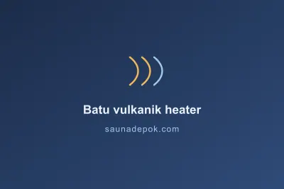 Batu vulkanik di atas heater listrik sauna dari dekat