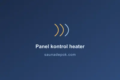 Panel kontrol heater sauna pada dinding kayu cedar