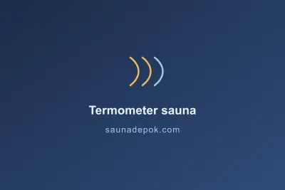 Termometer dan higrometer sauna menempel di papan kayu