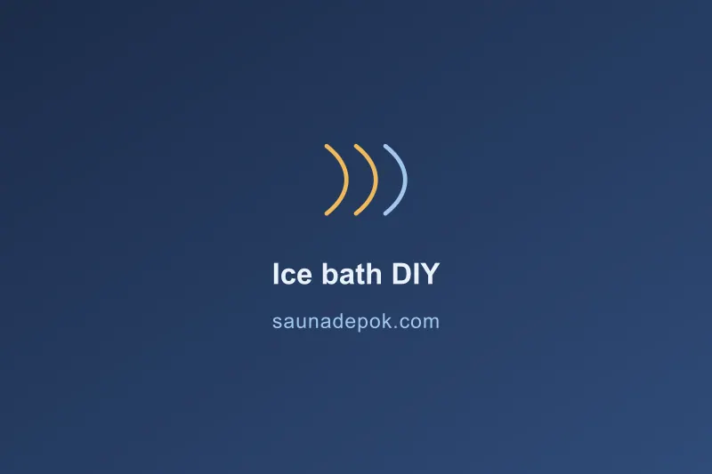 Ice bath DIY dari bak dan kantong es batu di halaman rumah Depok